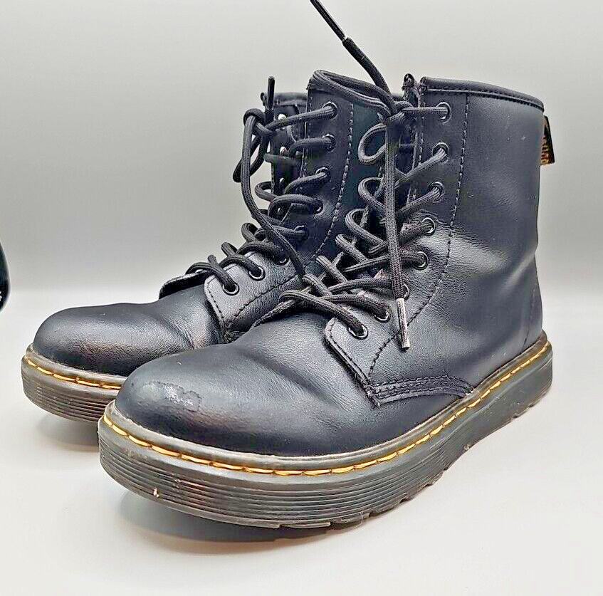 Doc Dr. Martens Zavala J Black Combat Boots Sz 4