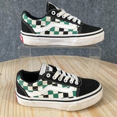 Vans Old Skool Sneaker Shoes Youth 11 Checkerboard Skate Canvas Black 500714