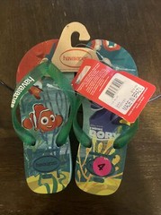 Havaianas Kids Disney Pixar Finding Dory Flip Flops Youth Size 3/4 New Tags