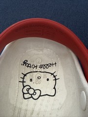 CROCS X HELLO KITTY Classic Clog Red/White/Blue Girls/Kids Sanrio sz C12 EUC