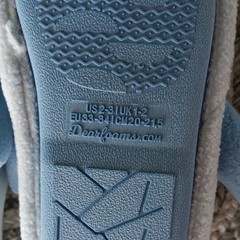 Dearfoams Kids Peyton Shark Slippers Size 2/3 M NWT Blue Memory Foam Boys Girls