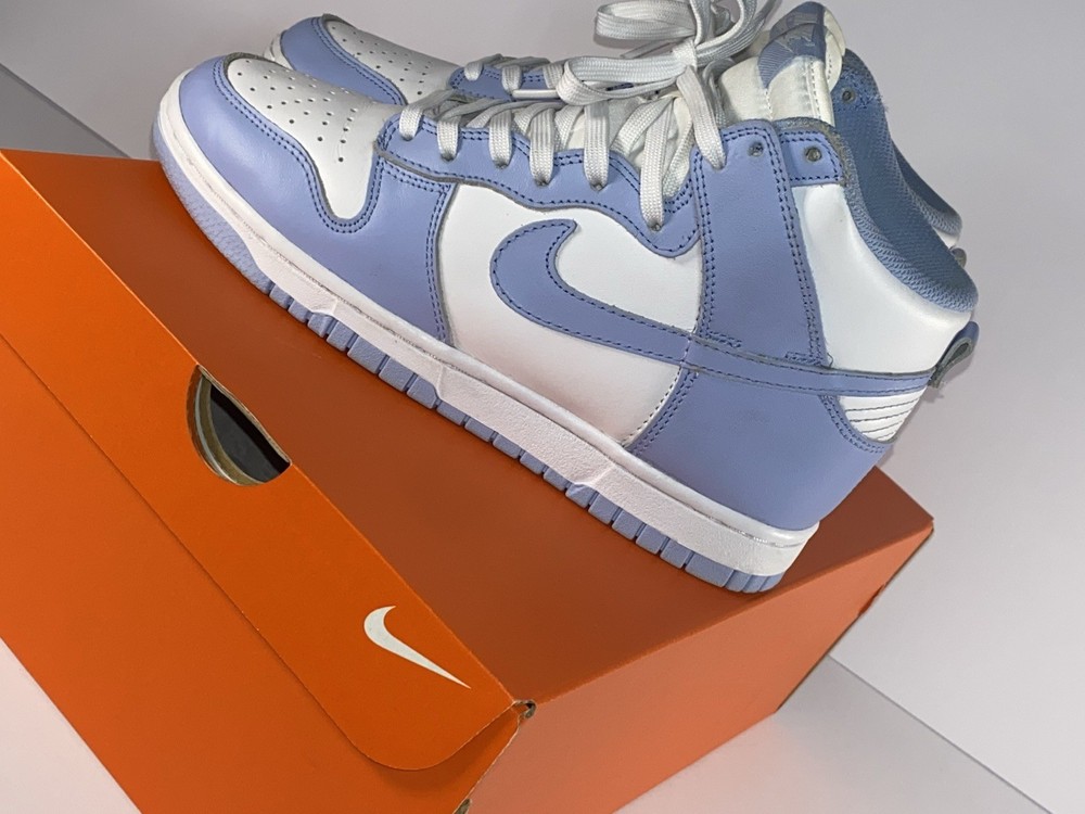 Nike Dunk High Men’s Blue/White High Top Lace-Up Colorblock Rubber Sole no box