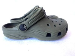 Crocs Kids Size C 11 ARMY GREEN Classic Clog Fast Shipping