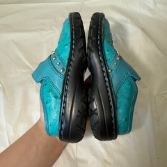 Double H Boots kids Turquoise Leather size 11 D