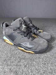 Nike Air Jordan 6 Retro GS Shoes Youth Size 6.5Y Gray Green Glow 768878-015
