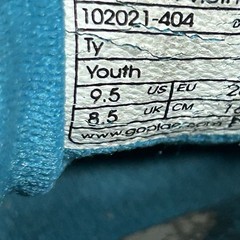 PLAE Ty Youth Hook & Loop Gray Blue Green Low Top Sneakers US 9.5 UK 8.5
