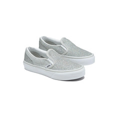 Vans Classic Slip-On ‚Glitter‘ Silver/True White Kids Sneaker
