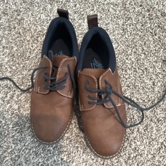 Thereabouts Memory Foam Lace Up Oxford Brown Men’s Synthetic Shoes Size 1M