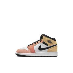 Nike Air Jordan 1 Mid SE Flight Club PinkPeach/Yellow DX4365-800 Youth Size 7Y