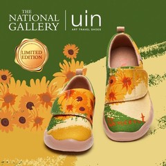 Kid Size UIN Slip On Shoes Canvas Comfortable Loafers „Van Gogh Sunflowers V5“