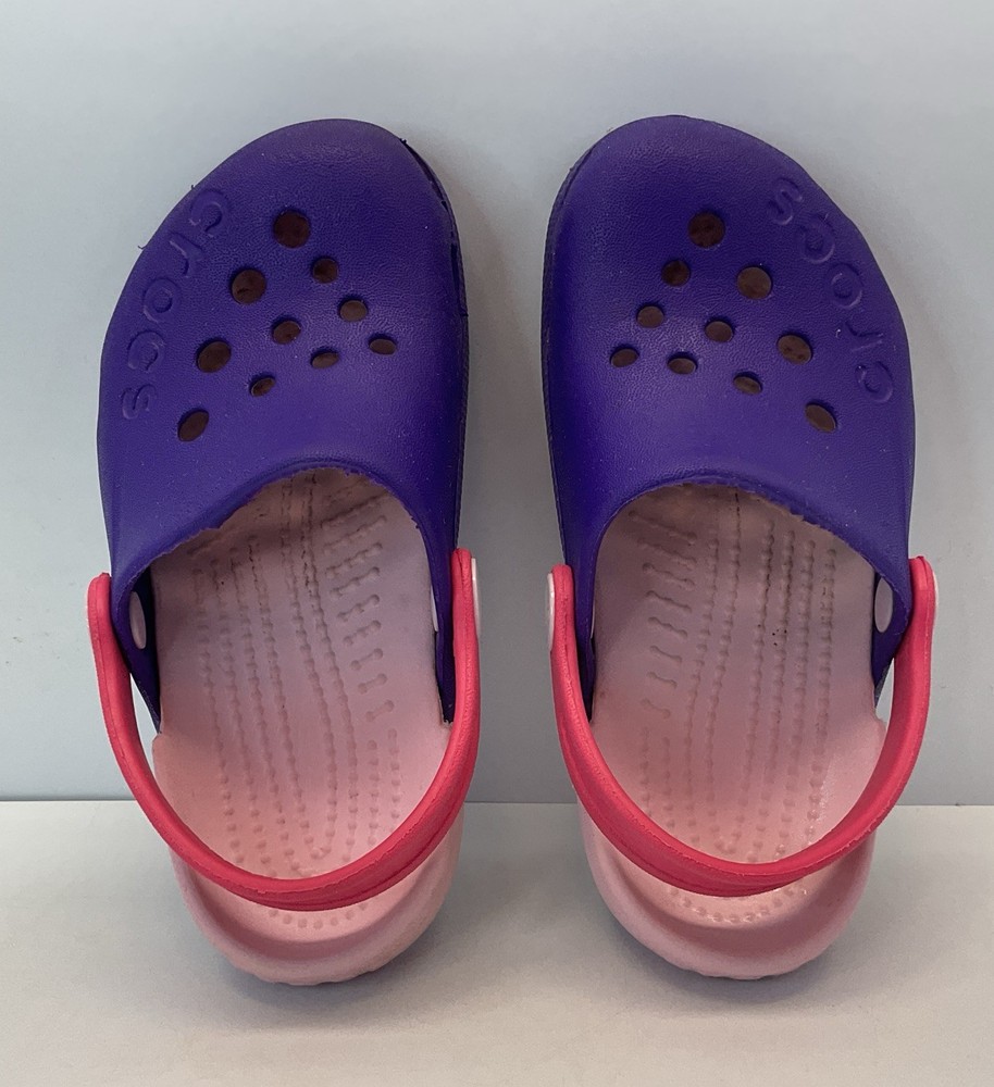Crocs Classic Cayman Clogs -PURPLE/PINK Size C9 – Gently Used Preowned Condition