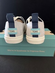 Toms Cordones Cupsole Drizzle Grey Chambray US Size 4.5, EU Size 36.5 New w Box
