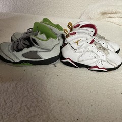 Nike Air Jordan 5 Retro (TD) Size 12C Shoes ‚Green Bean‘ Sneakers + Jordan 7 12c