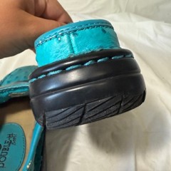 Double H Boots kids Turquoise Leather size 11 D