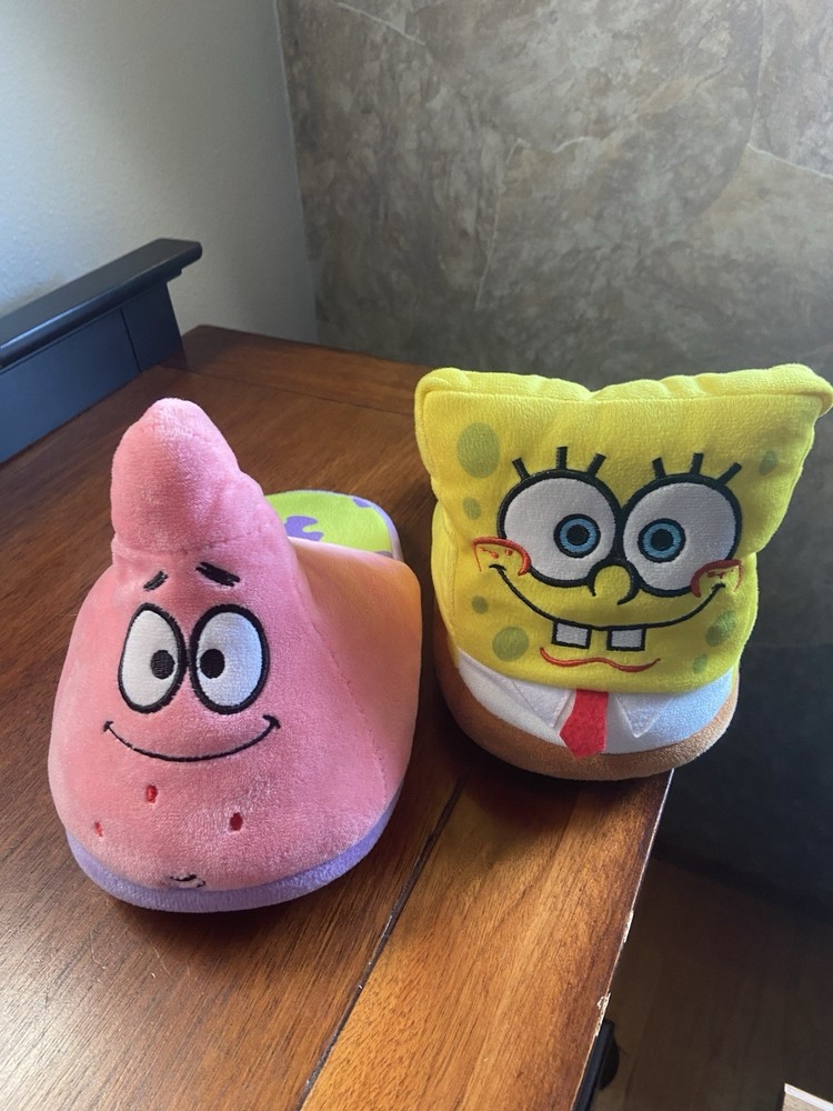 SpongeBob And Patrick Fun Slippers Size 6Y