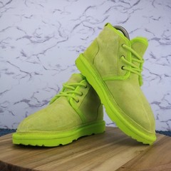 UGG Neumel II Ankle Boot Grinch Lime Green 1017320K Big Kids Size 5 / Women 6.5