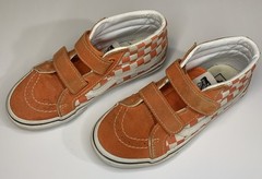 Vans Kids Size 1.0 Orange Checker Board High Tops