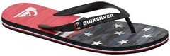 Quiksilver Boy’s Molokai Freedom Sandal – Black / Blue / Red – New