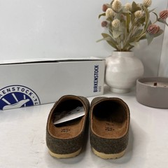 Birkenstock Kaprun Rivet Felt Mule Doubleface Khaki Kids 8/EU26 Narrow Fit NWB
