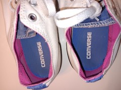 Converse All Star Double Tongue Sneakers/Shoes (654339F) White/Blue Junior Sz 6