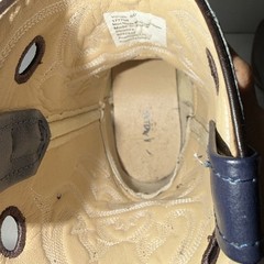 Magellan Cowboy Western Rodeo Boots Navy Blue/Brown Embroidery 5D Size