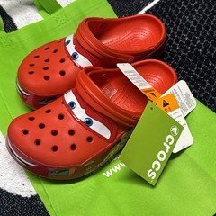 Crocs Lightning McQueen Toddler C13 Light Up Disney Pixar Crocs Cars W/ Tags