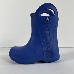 CROCS Handle It Rain Boot Little Kids Size C10 Blue Pull On Waterproof