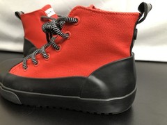 Hunter for Target High Top Canvas Rubber Dipped Sneakers Youth Sz 2 Red Black