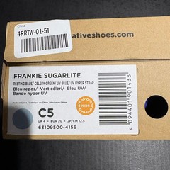 Native Frankie Toddler Strap Rubber Sandal Size 5C Blue Red Yellow Boy Girl