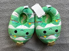 Squishmallows Kids Christmas Tree Plush Slippers Green Size 2-3