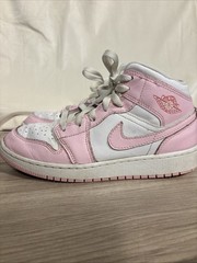 Nike Air Jordan 1 Mid GS AJ1 Pink Foam Fire Red Kids Youth Size 5.5 DQ8423-608
