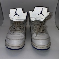 Jordan 5 Retro Stealth 2.0 White Hyper Royal Grey 440889-140 Kids Size 3Y