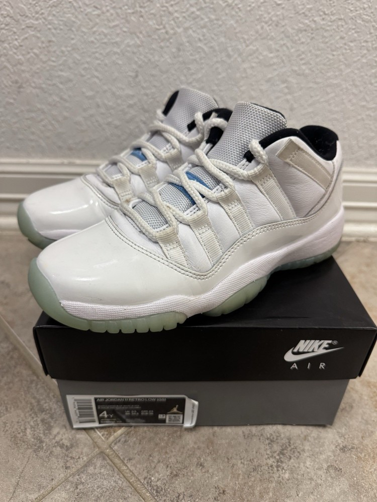 NIKE AIR JORDAN XI 11 RETRO LOW LEGEND BLUE COLUMBIA SZ 4Y 4 WMNS SZ 5.5