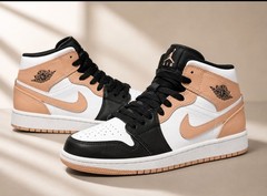 Nike Air Jordan 1 Mid Crimson Tint GS Youth Size 4.5Y Women’s 6 Sneakers
