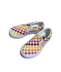 VANS Slip-On Checkerboard Multicolor Canvas Sneakers Kids US 12 Skate Shoes