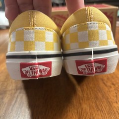 VANS Classic Slip-On Checkerboard Yellow White Canvas Unisex Kids US 1.5