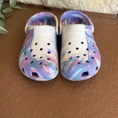 Crocs Classic Clog 206838 Unisex Marbled Pink Purple White Kids Size 4