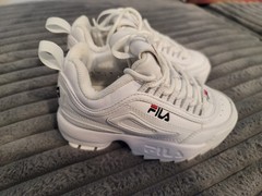 FILA Disruptor II Kids White Athletic Sneakers Size 10.5 Running Shoes