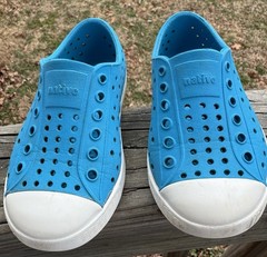 Native Jefferson Slip On Sneakers Vivid Blue/Shell White C-7