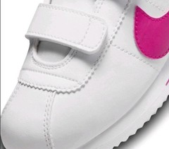 Nike Cortez Basic SL Low White Pink Prime, Size 1Y (PS)
