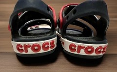 Crocs Baby Toddler BAYABAND SANDAL Navy Red White Children Size 5