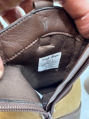 First Steps Cowboy Boots Kids Brown Suede Side Zip Square Toe Western – UK 5
