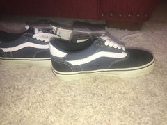 🔥VANS AV6 Retro Navy/Black/White Skate Shoes Prototype /Dev Sample 2009 SZ 13
