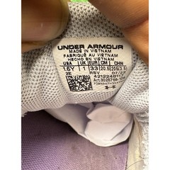 Under Armour Assert 9 Kids Running Shoes Grey Blue Purple Pink 3025758-106 1.5Y