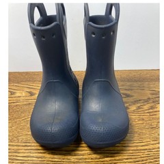 Crocs Handle It Rain Boot Navy Blue Kids Size C13 Waterproof Pull On Shoes