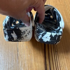 Crocs Classic Clog Kids Black White Marble Swirl Slip On Shoes SIZE C9