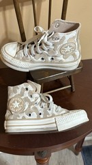 Converse Kids High Top Sneakers in Beige Camo