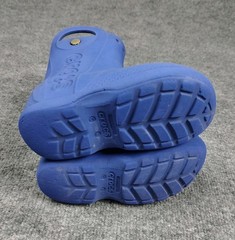 Crocs Boots Kids C10 Blue Handle It Rain Boot Pull On Waterproof Lightweight