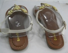 BAMBOO Summer WHITE FLOWER Back Strap Cute Shoes Sandals GIRL Size 12