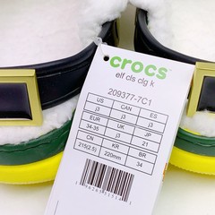 Buddy The Elf Crocs Holiday Lined Comfort-Lined Classic Clogs Kid’s Size J3